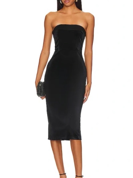 Amanda Uprichard X Revolve Kerry Velvet Midi Dress